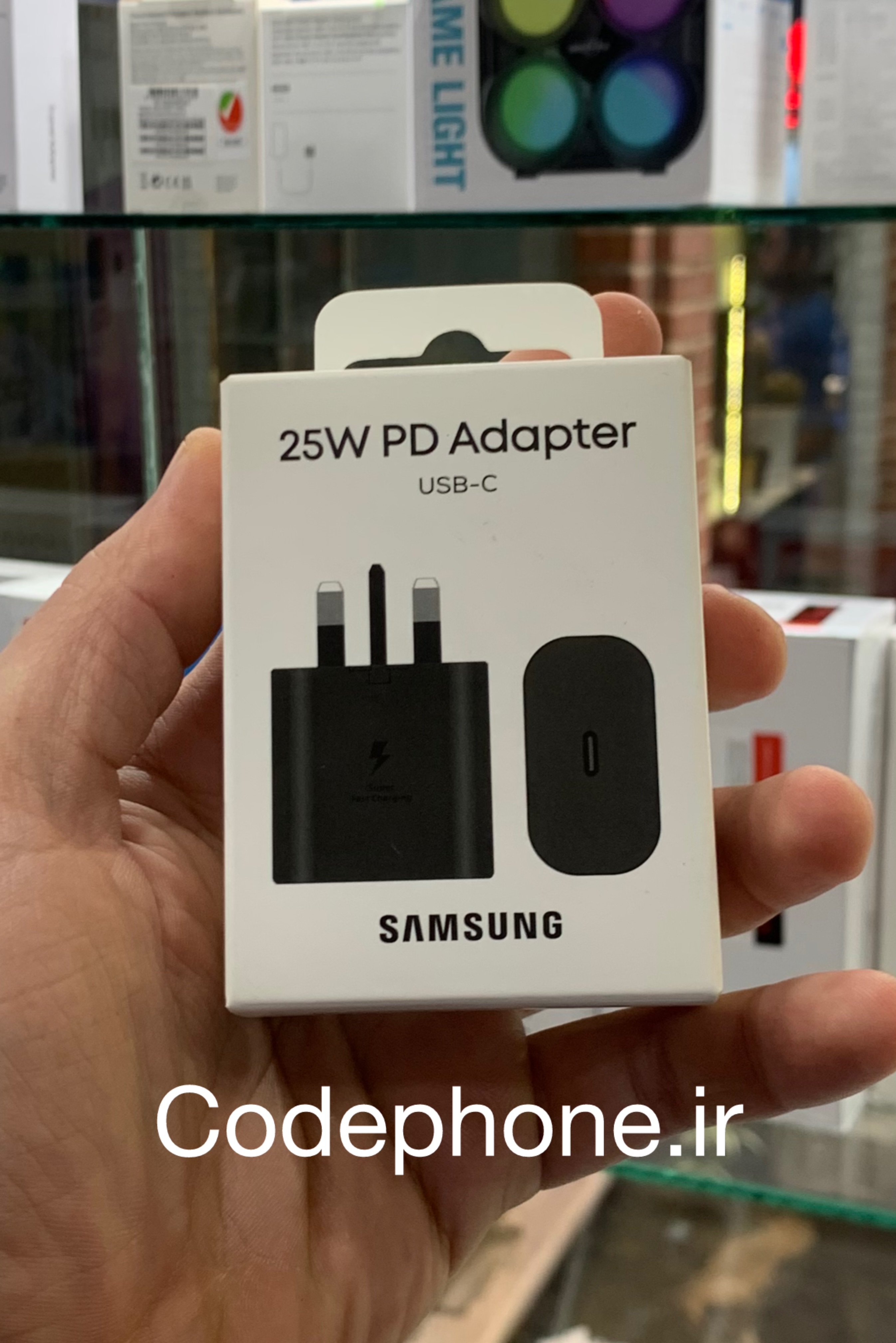آداپتور ۲۵ وات ۳ پین سامسونگ کپی ‌رنگ مشکی